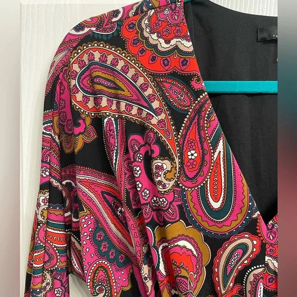 Trina By TRINA TURK Birch Paisley Print Mini Dress Size Small Jersey Knit Fabric - Picture 4 of 8